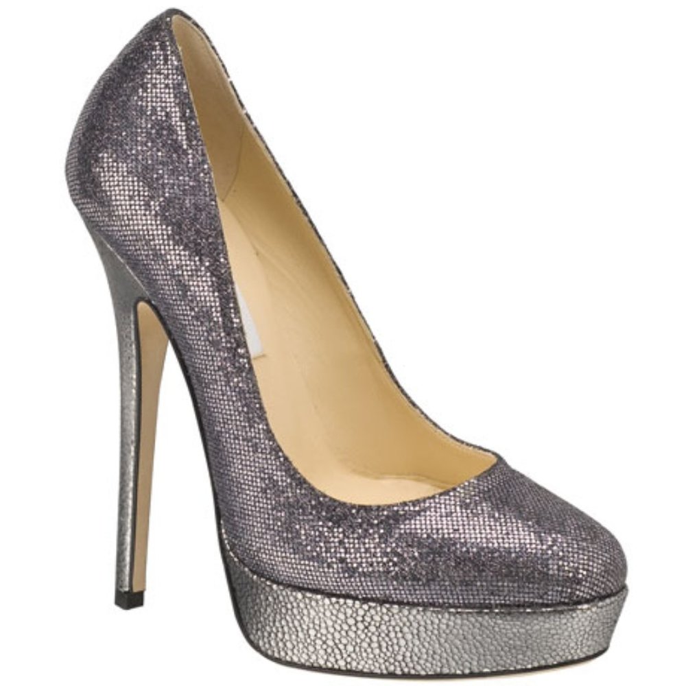 JIMMY CHOO Metalic Glitter Pumps - US 5.5/EU 35.5